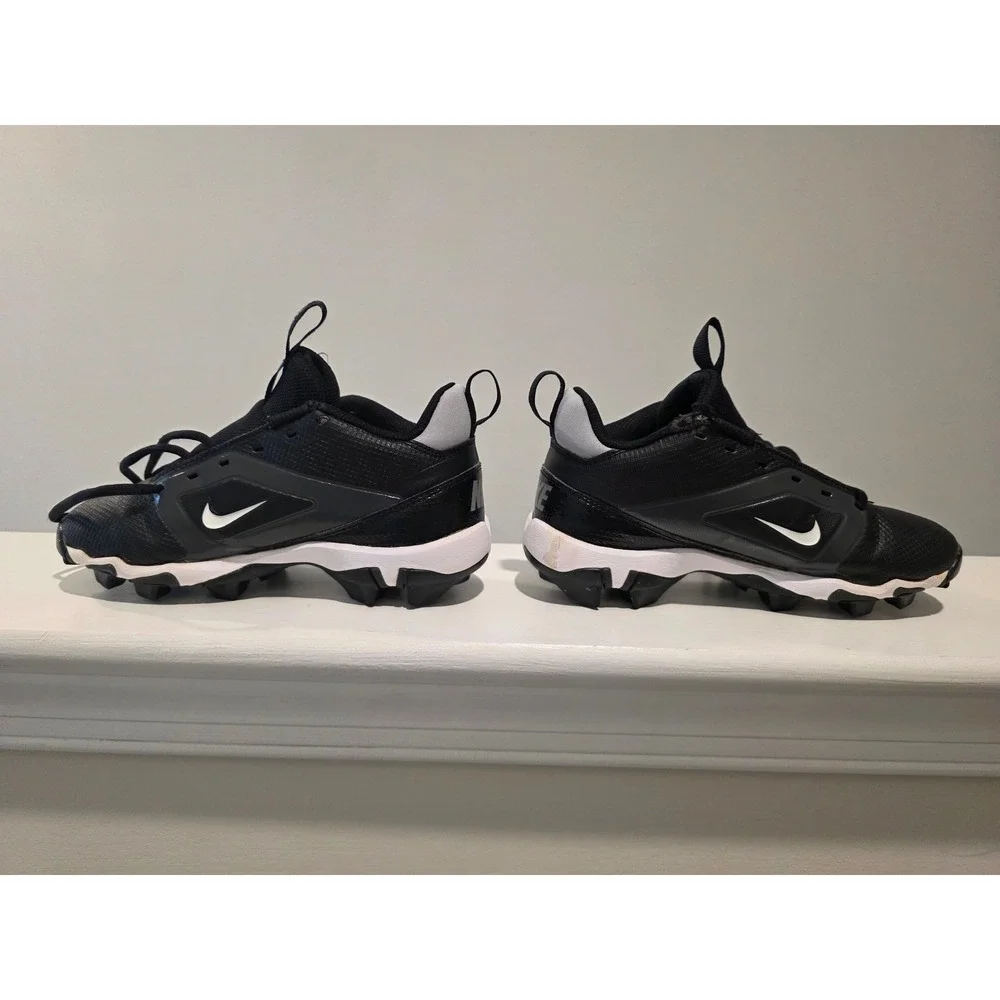 Kids Nike Alpha Huarache Keystone Low Baseball Cleats Black White 2Y FQ4016-001
